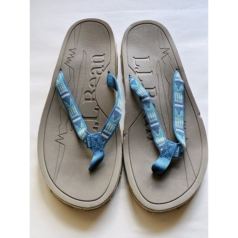 LL BEAN thong Slip On Sandals Women's‎ 10 Nylon Comfort